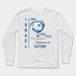 One Heart One Beat - Shirts in solidarity with Israel Long Sleeve T-Shirt